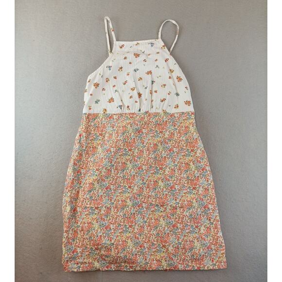 American Eagle Outfitters Dresses & Skirts - American Eagle White Orange Floral High Neck Mini Dress Size S